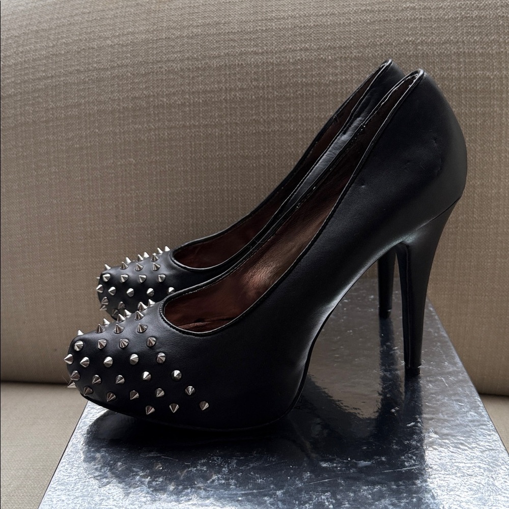Express Black Studded Heels